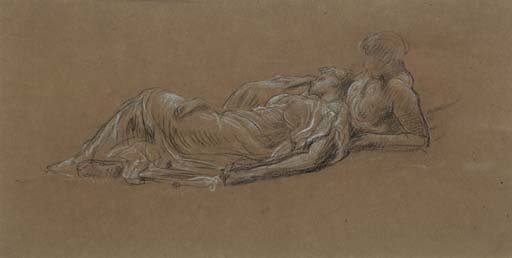 Study for the two nymphs in Idyll