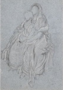 Drapery Study Of The Seated Girls Watching The Festival Procession In The Daphnephoria