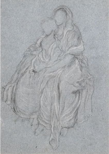 Drapery Study Of The Seated Girls Watching The Festival Procession In The Daphnephoria